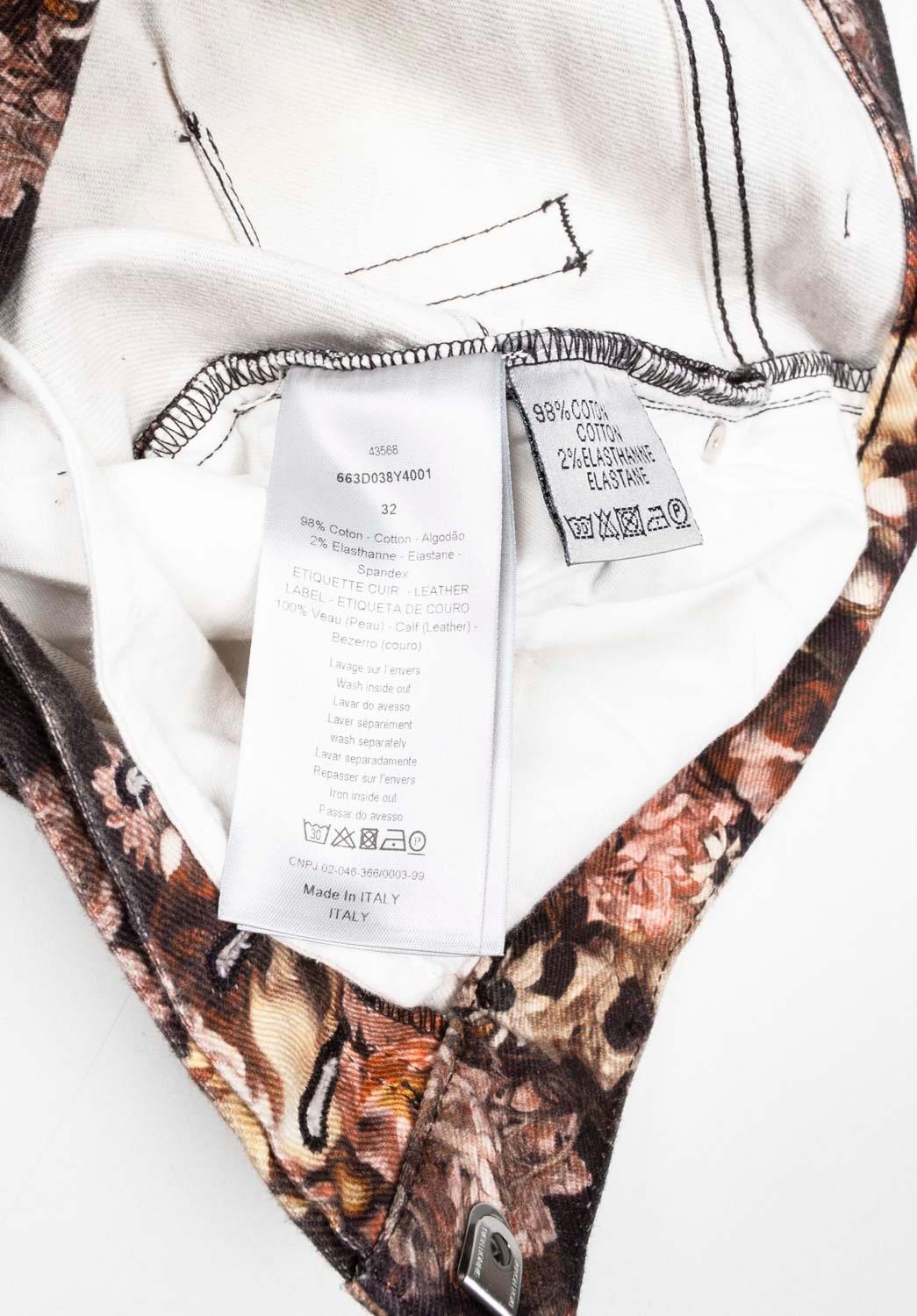 Dior Homme Men Vaqueros Skull Floral Denim Talla 32 en venta 1
