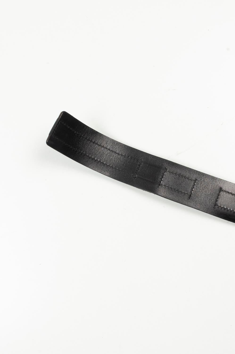 Dior Homme Men Leather Belt Size 90 (Medium) S534 In Good Condition For Sale In Kaunas, LT