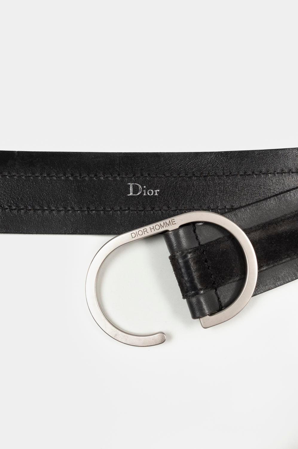 Dior Homme Men Leather Belt Size 90 (Medium) S534 For Sale 2
