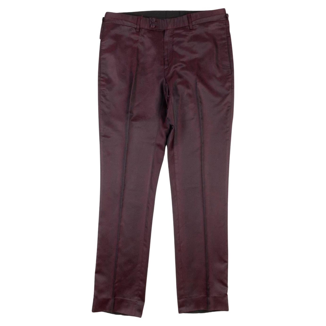 Dior Homme Men Pants AW08 Formal Shiny Size ITA48 M S690 For Sale at 1stDibs