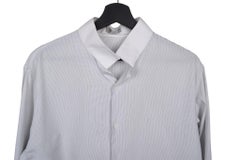 Dior Homme Men Shirt Inverted Collar Striped Size 41-L, S1702