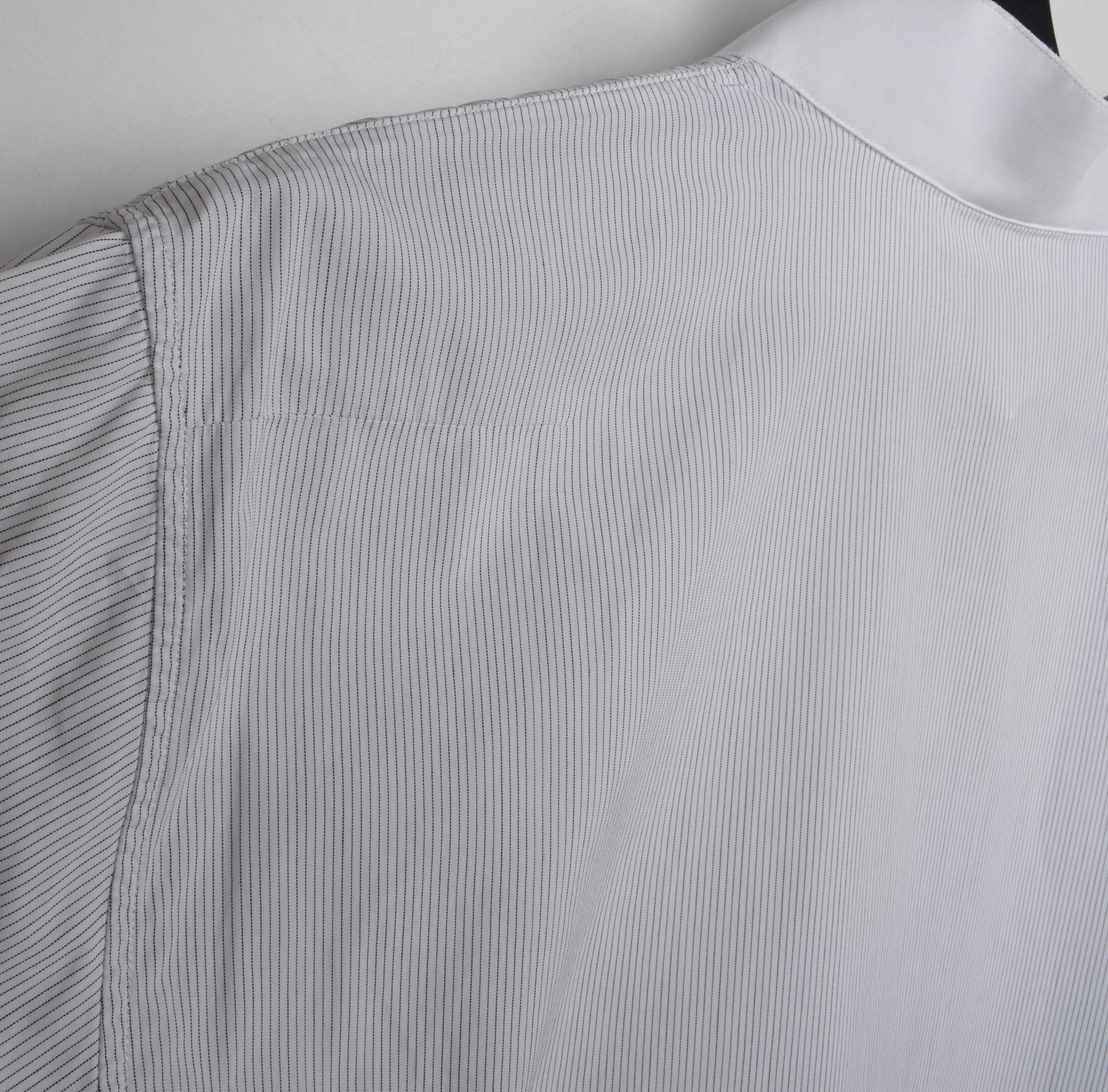 De los hombres Dior Homme Men Shirt Inverted Collar Striped Size 41-L, S1702 en venta
