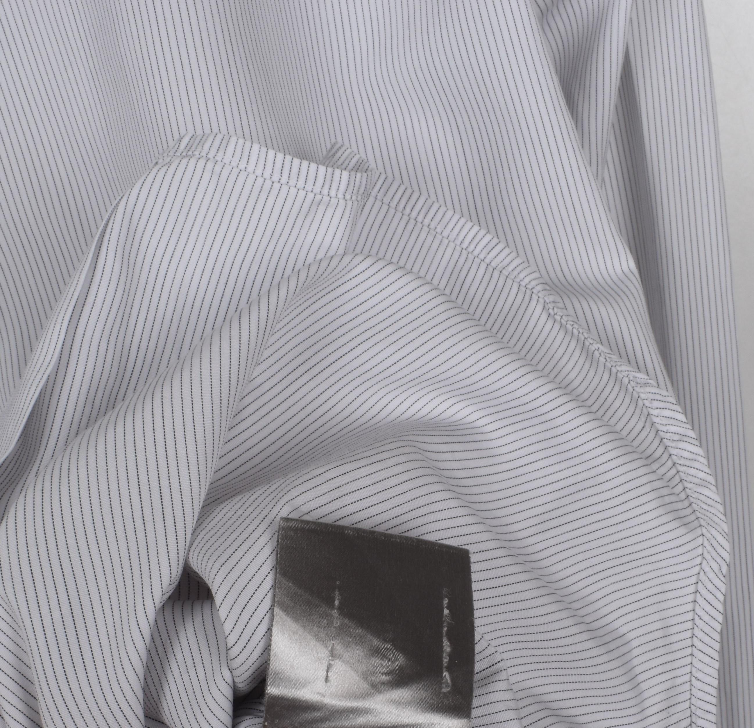 Dior Homme Men Shirt Inverted Collar Striped Size 41-L, S1702 en venta 3