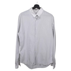 Dior Homme Men Shirt Inverted Collar Striped Size 41-L, S1702