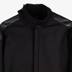 Dior Homme Men's Black Leather Harrington Jacket IT46 S/M