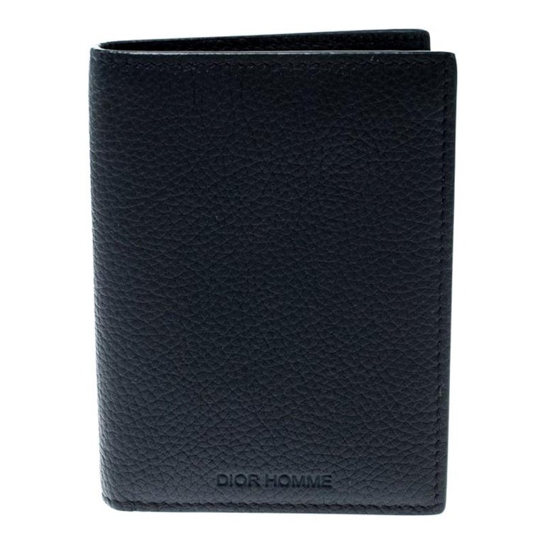 Dior Homme Navy Blue Leather Bi Fold Wallet For Sale at 1stDibs | dior ...