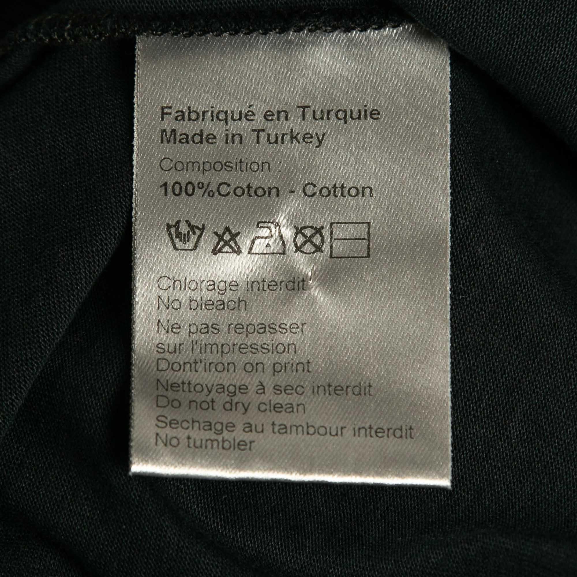  Dior Homme T-Shirt ras du cou en coton imprimé bleu marine S Pour hommes 