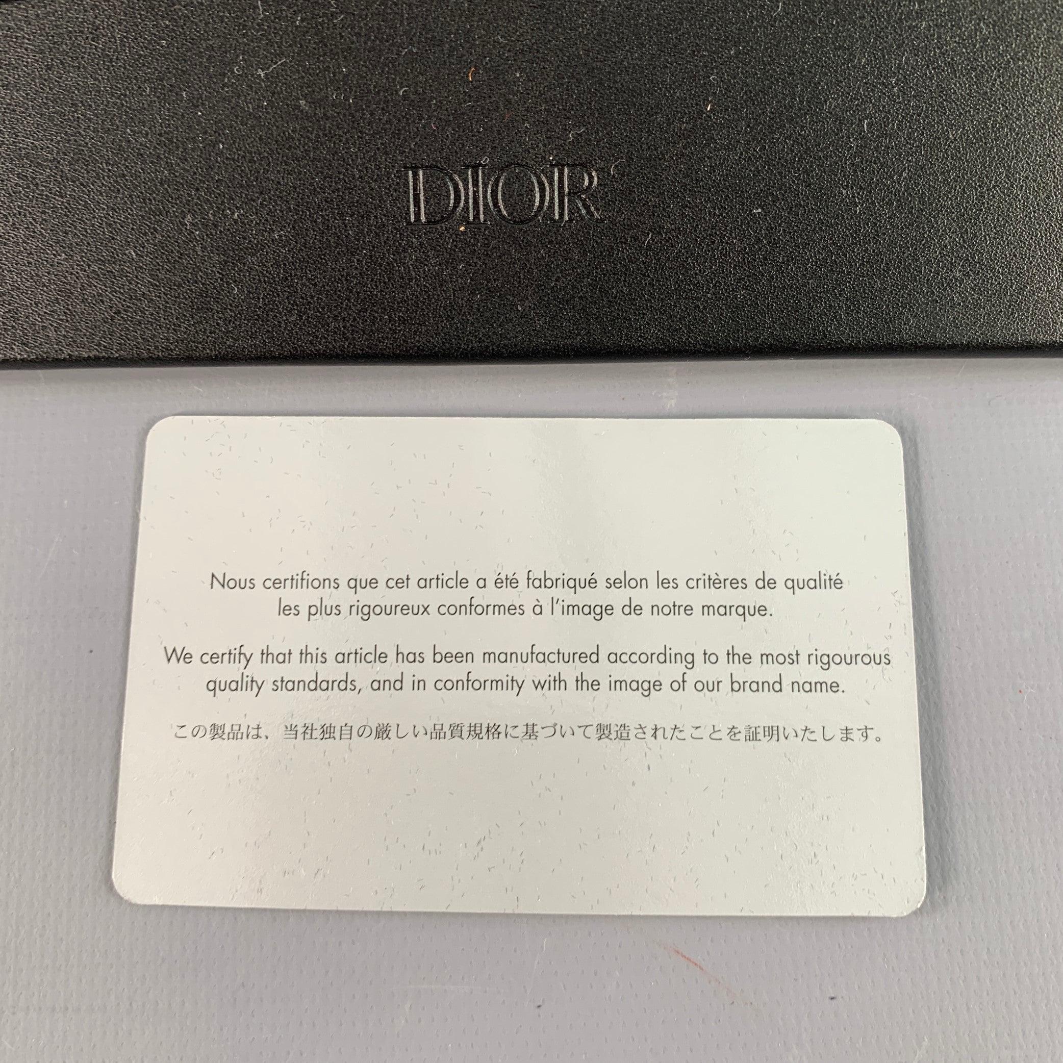 DIOR HOMME Lunettes de soleil aviateur en acétate argenté marine en vente 2