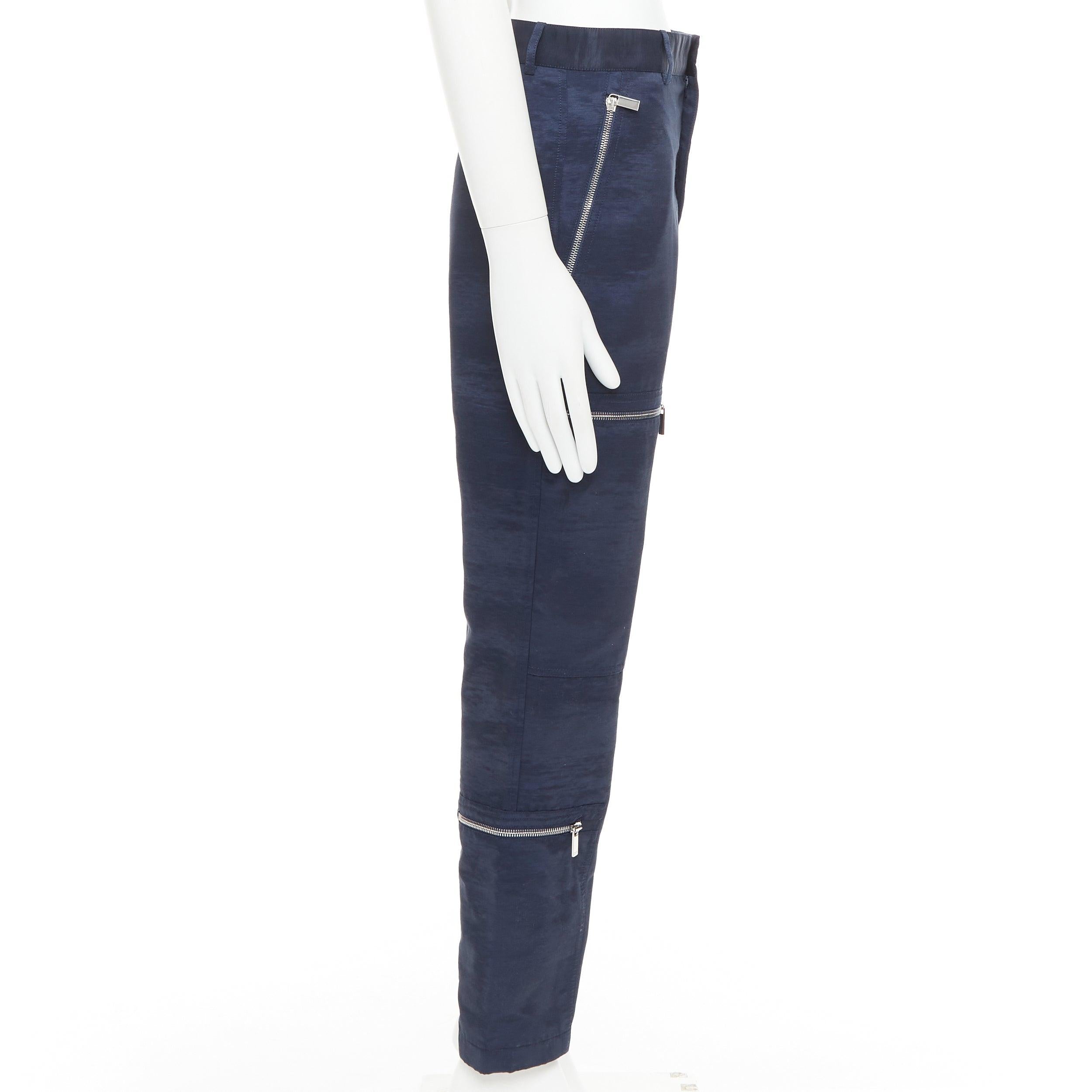 DIOR Homme pantaloni cargo a gamba dritta con tasca da carpentiere argento e cerniera FR44 XS In condizioni ottime in vendita a Hong Kong, NT