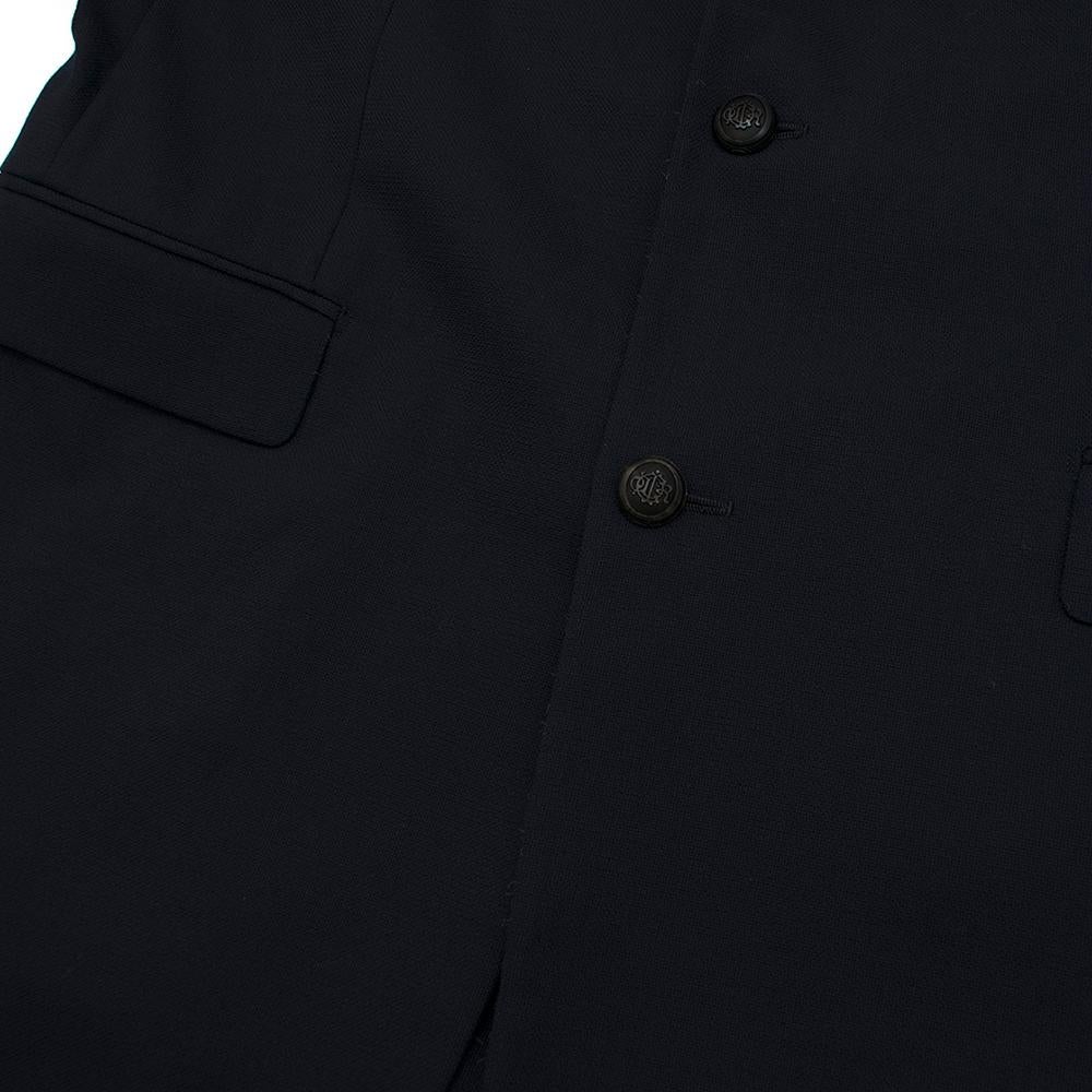 Black Dior Homme Navy Wool Blazer SIZE 52 For Sale