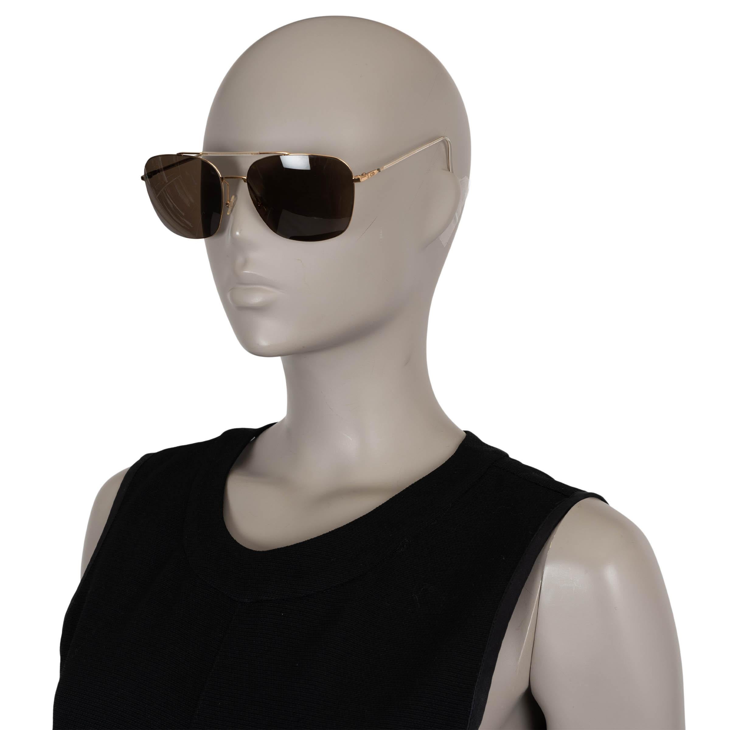 DIOR HOMME roségoldene Metall-Sonnenbrille SQURE 0195FS im Zustand „Hervorragend“ im Angebot in Zürich, CH