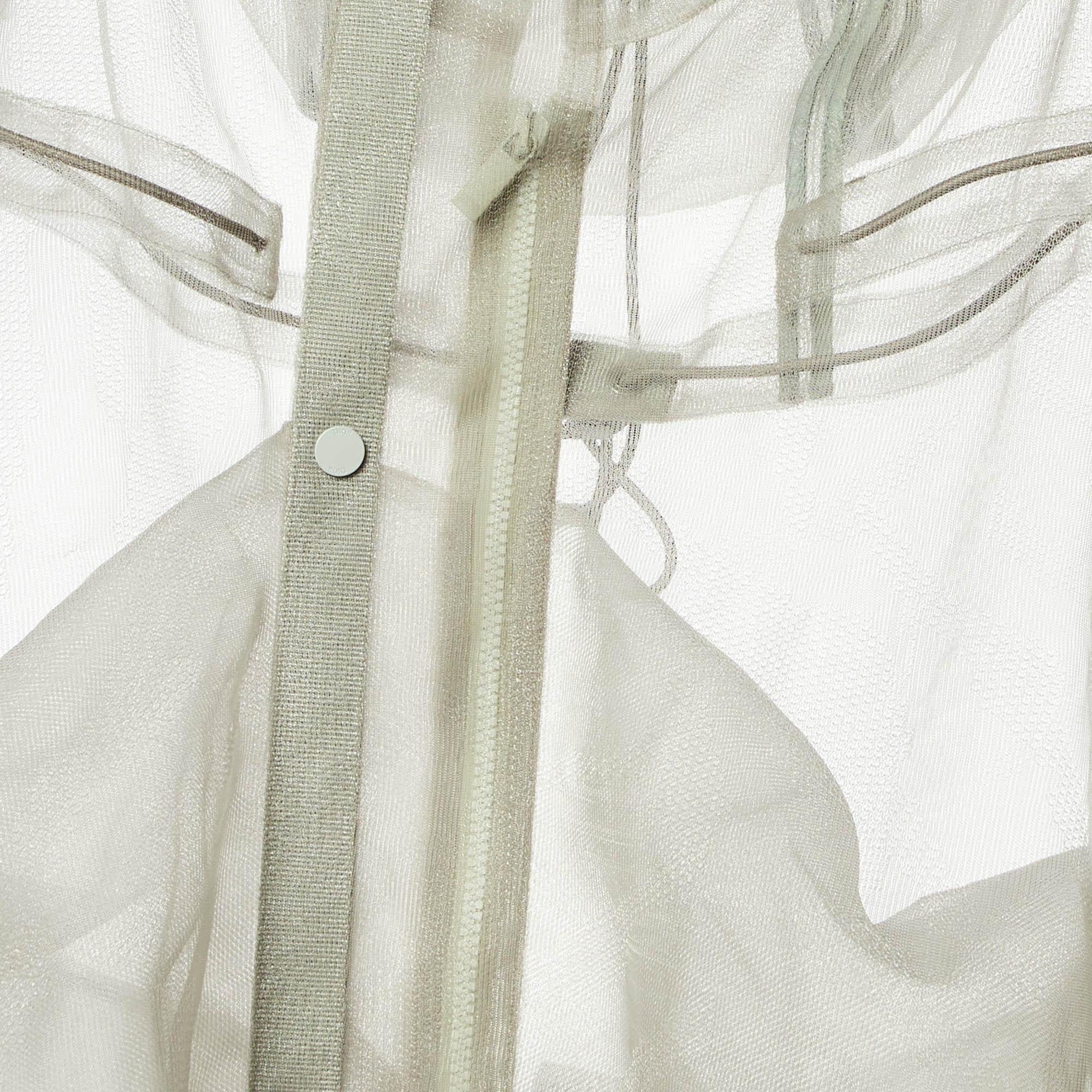 Gris Dior Homme Greene & Greene Greene Hood's Long en tulle transparent  A&M. en vente