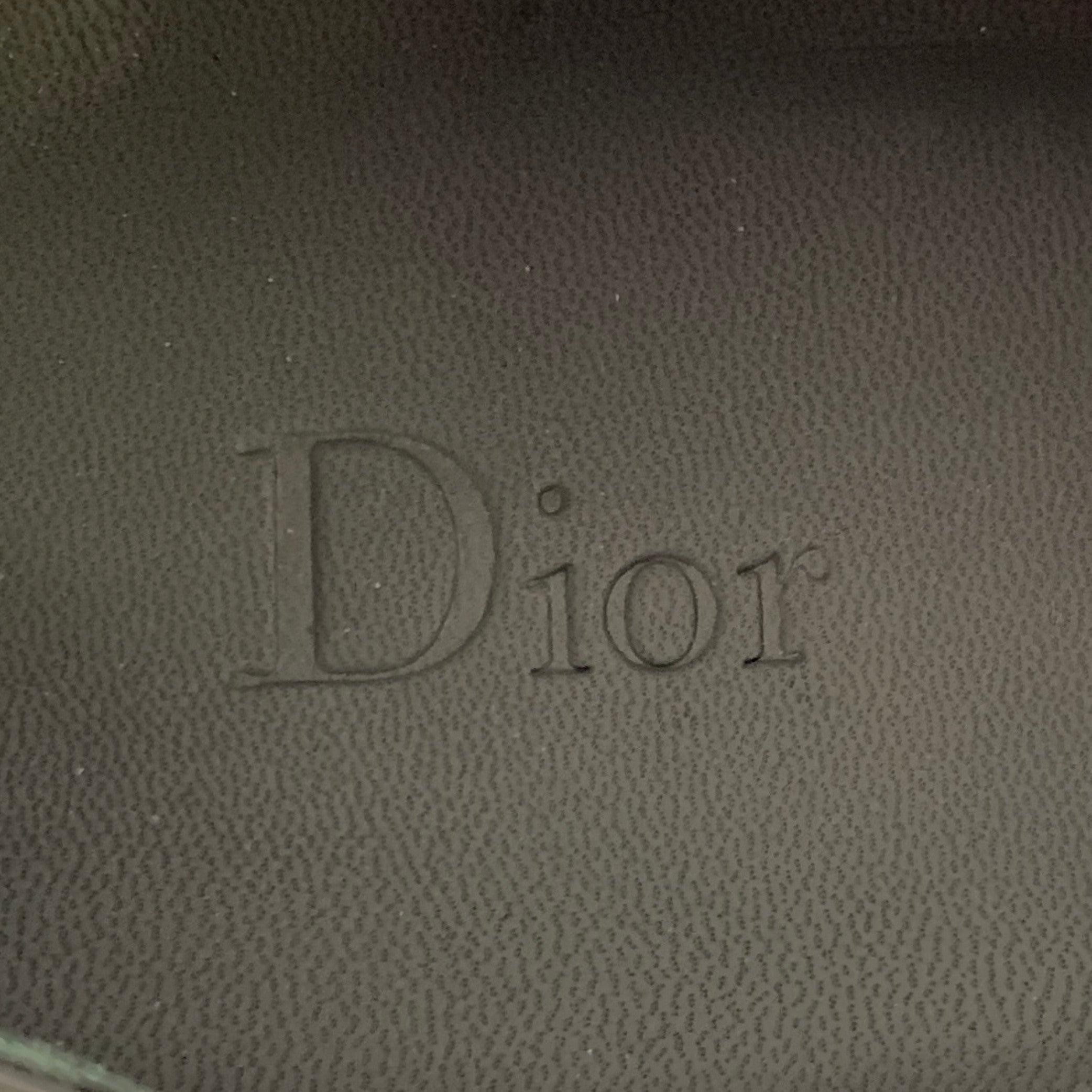 DIOR HOMME Taille 10 Chaussures à lacets Creeper en cuir noir en vente 1