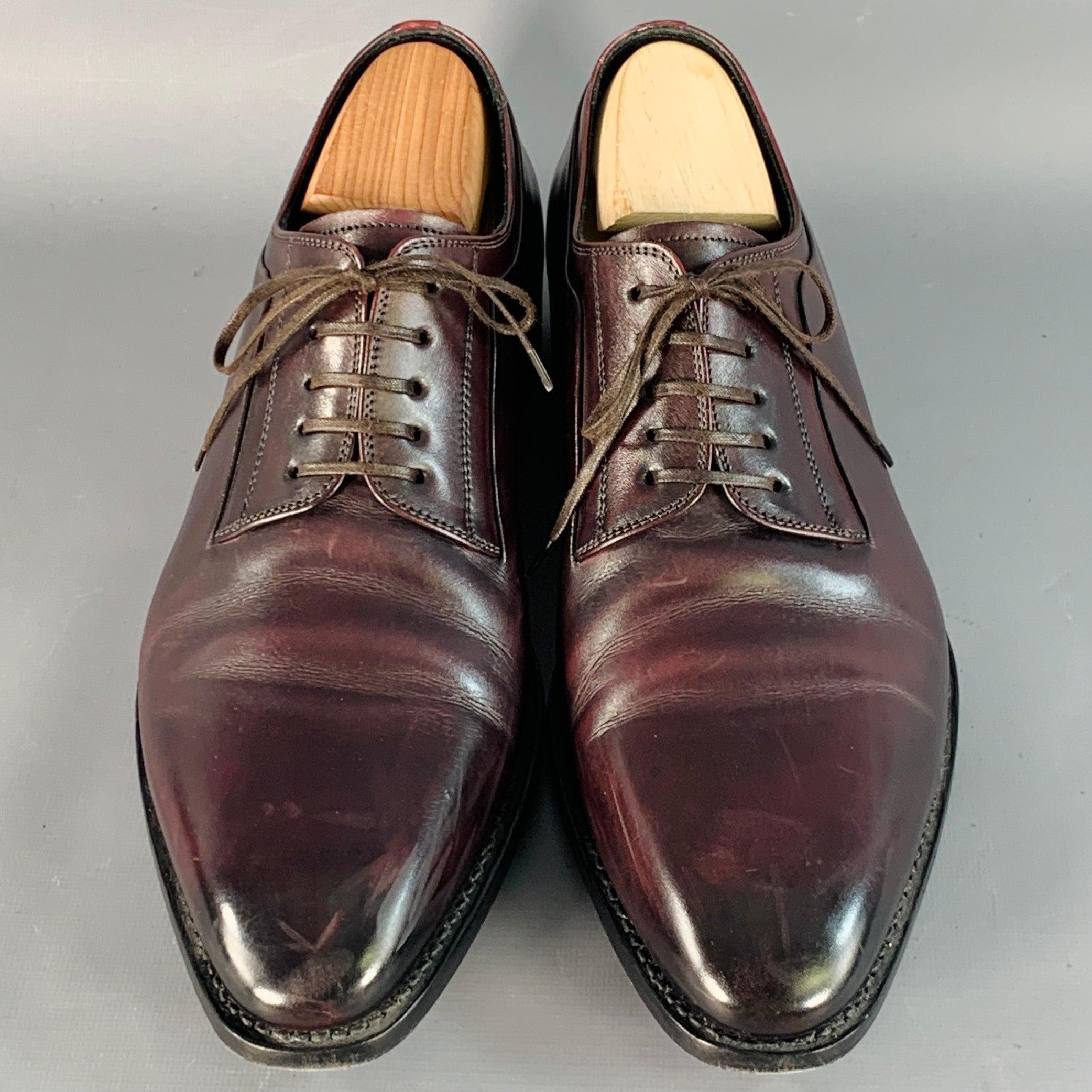DIOR HOMME Taille 10 Chaussures à lacets Derby en cuir marron Bon état - En vente à San Francisco, CA