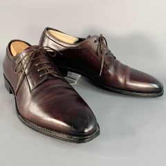 DIOR HOMME Größe 10 Braun Leder Derby Schnürschuhe