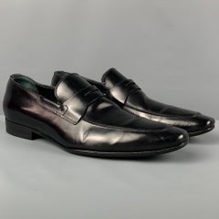 DIOR HOMME Size 10.5 Black Leather Penny Loafers