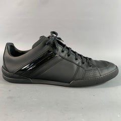 Baskets basses en cuir noir DIOR HOMME, taille 12
