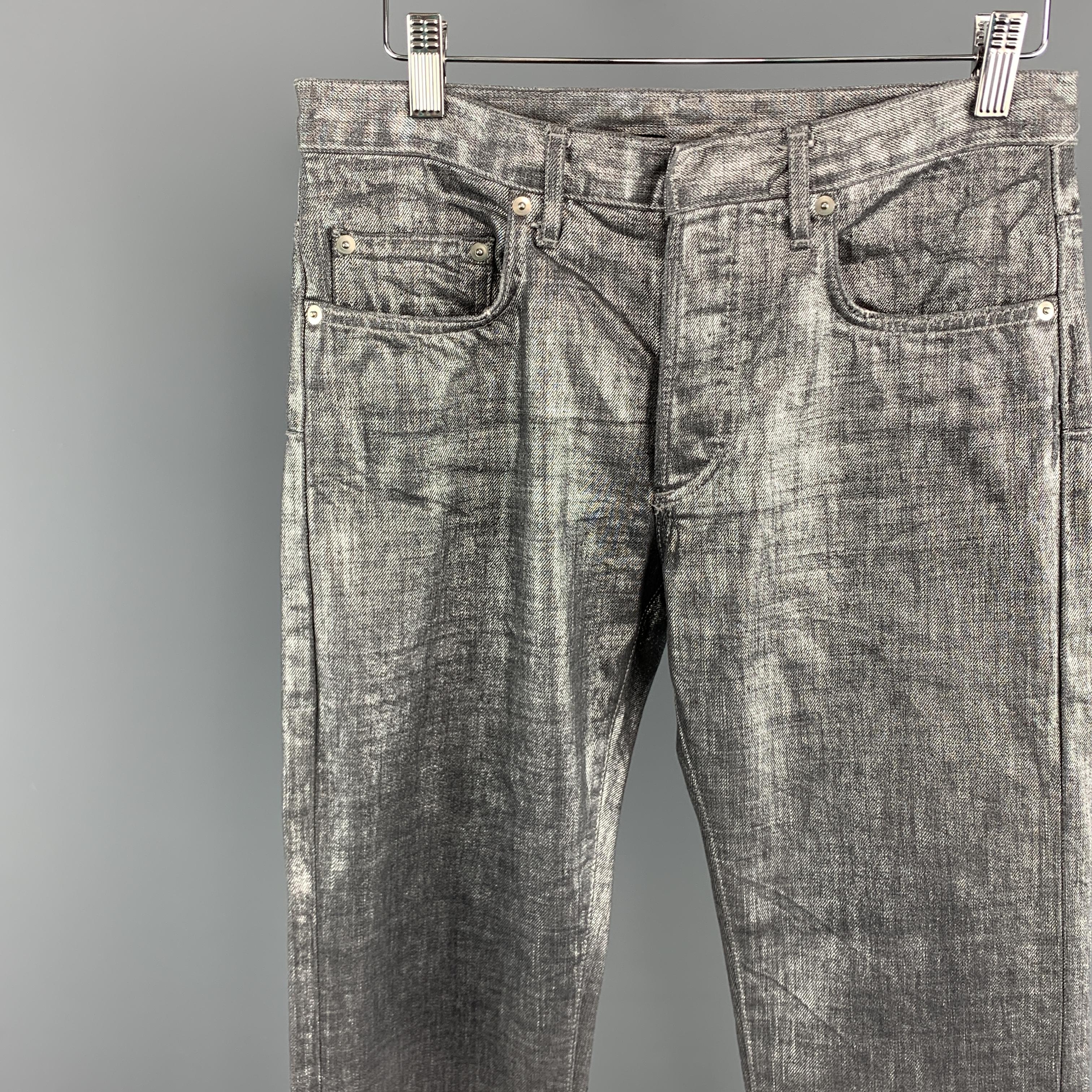 dior silver denim