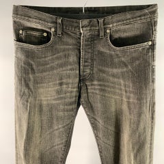 DIOR HOMME Size 31 Grey Wash Cotton Skinny Fit Jeans