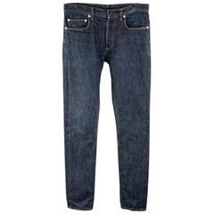 DIOR HOMME Size 31 x 29 Indigo Wash Denim Button Fly Jeans