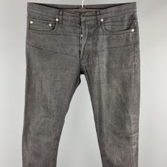 DIOR HOMME Size 32 Black Wash Denim Button Fly Jeans