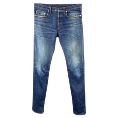 DIOR HOMME Size 32 Indigo Wash Denim Button Fly Jeans