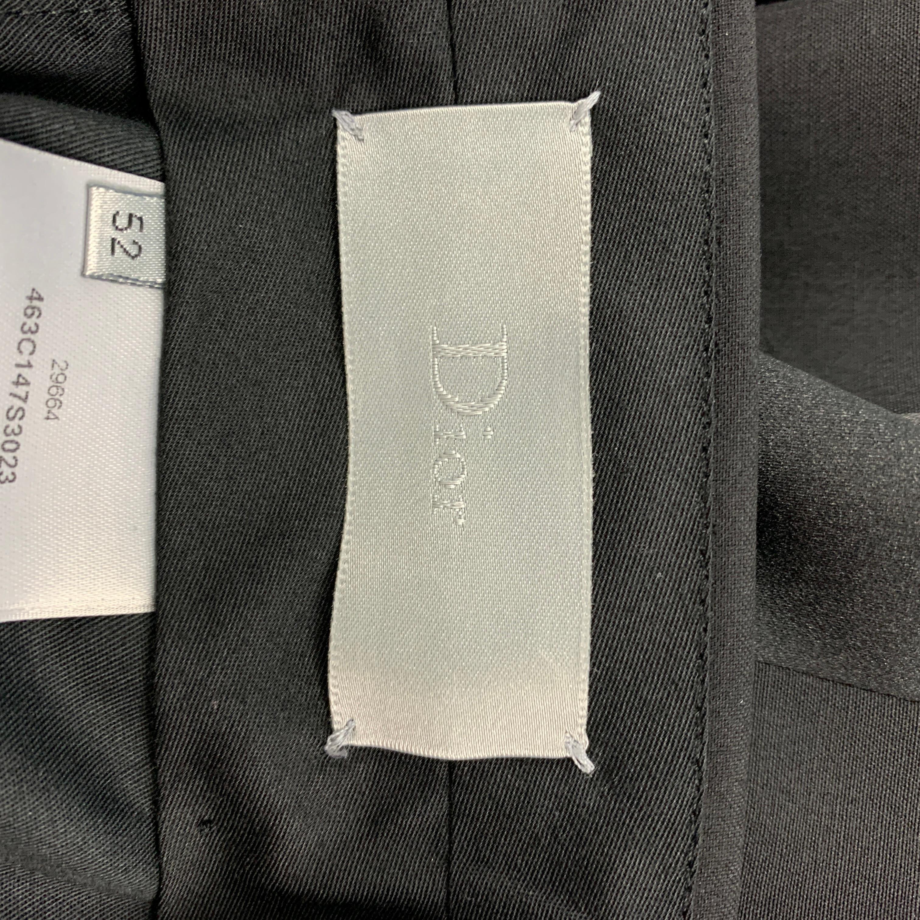 DIOR HOMME Size 36 Black Wool / Mohair Tuxedo Dress Pants In Good Condition In San Francisco, CA