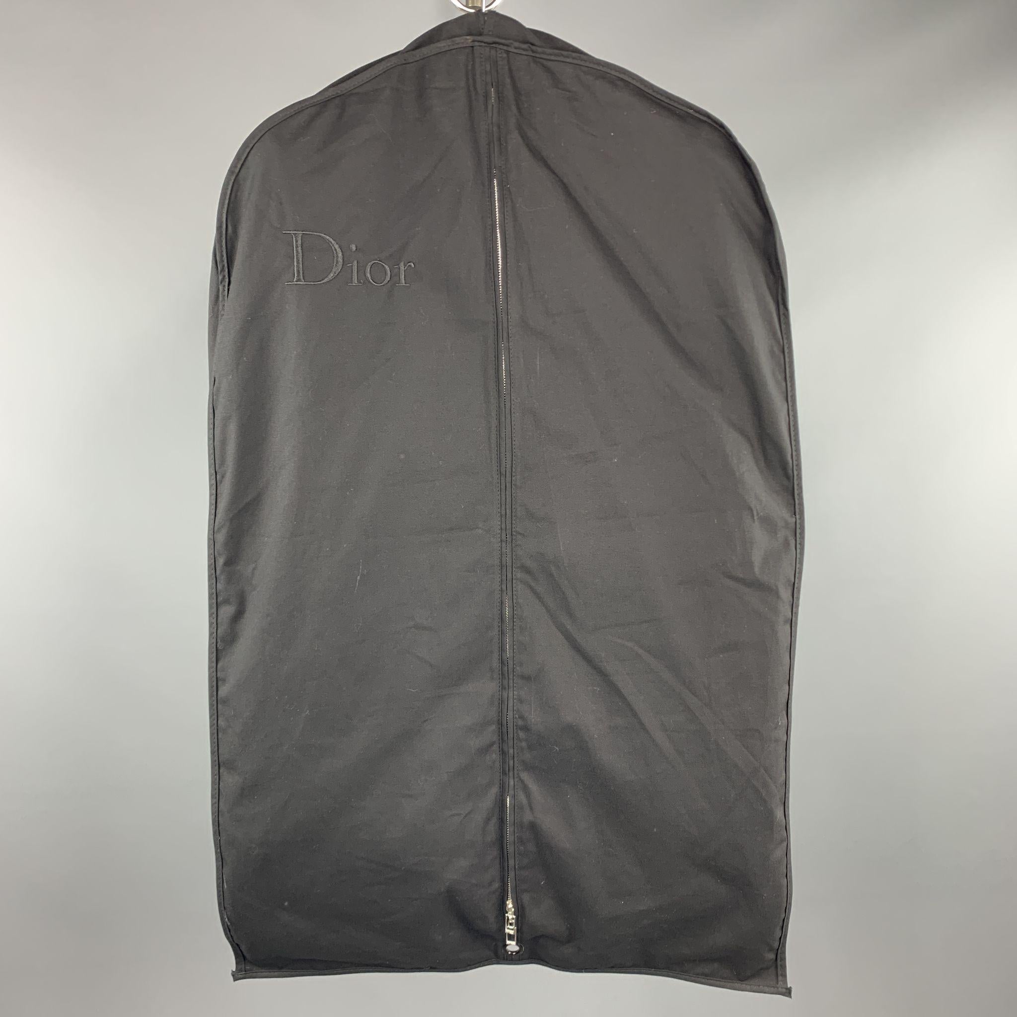 Men's DIOR HOMME Size US 44 / IT 54 R Black Virgin Wool Notch Lapel Two Button Suit