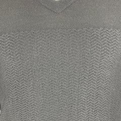 DIOR HOMME Talla XS Jersey negro de punto de lana virgen con cuello en V