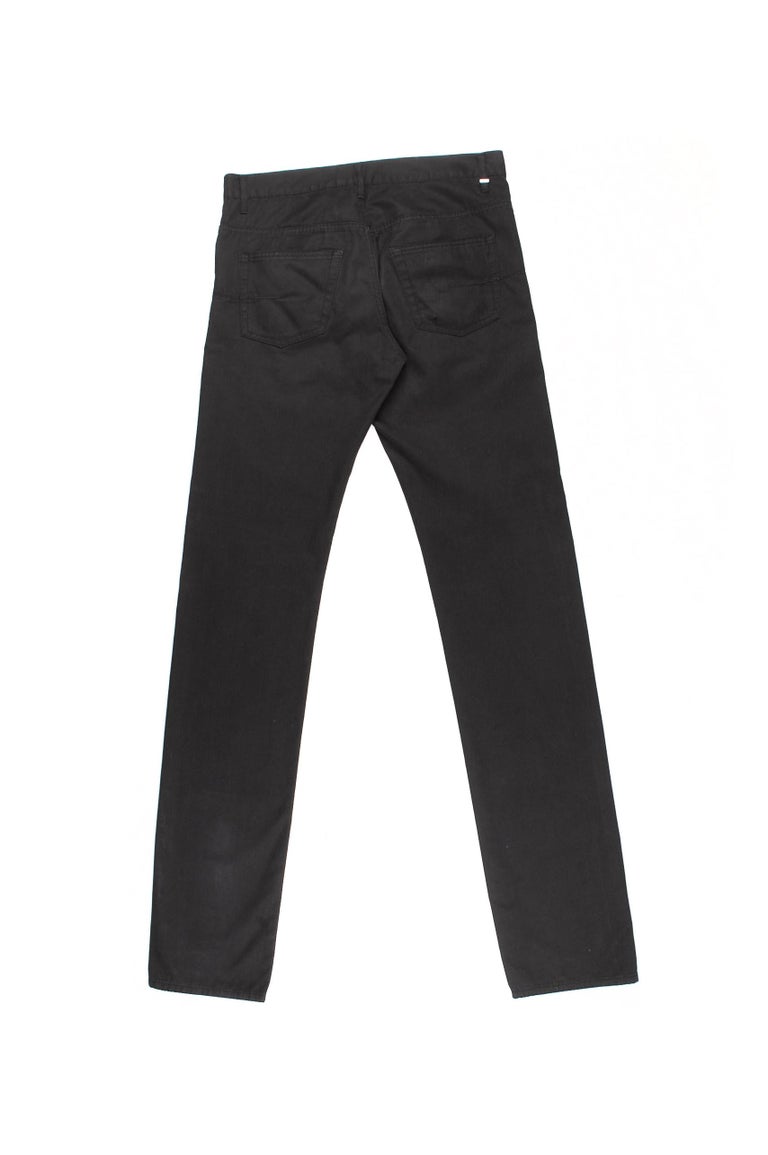 Diesel black denim straight leg jeans, made in Italy, men's size W31 (approx.) cotton black type Vintage Second Hand