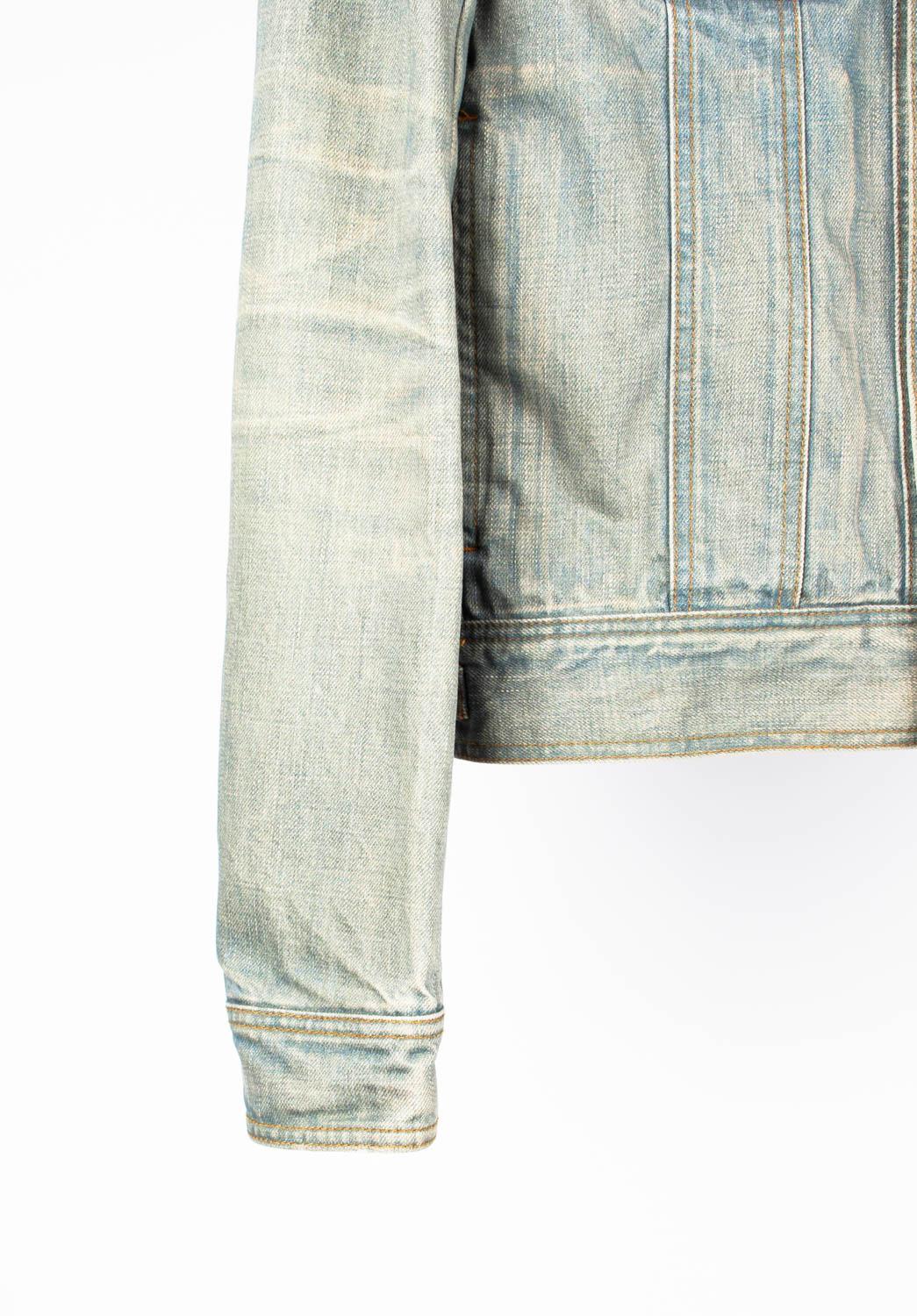Dior Homme SS04 Chaqueta vaquera colección Strip Hombre Chaqueta Talla 54/Slim Grande en Excelente Estado en Kaunas, LT