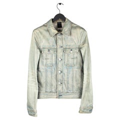 Dior Homme SS04 Streifen Kollektion Denim Jacke Herren Jacke Größe 54/Slim Large