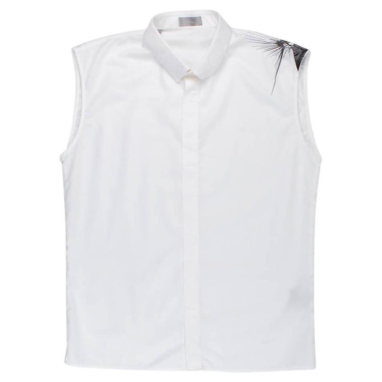 Dior Homme SS04 Strip Sleevless Men Top Shirt For Sale at 1stDibs