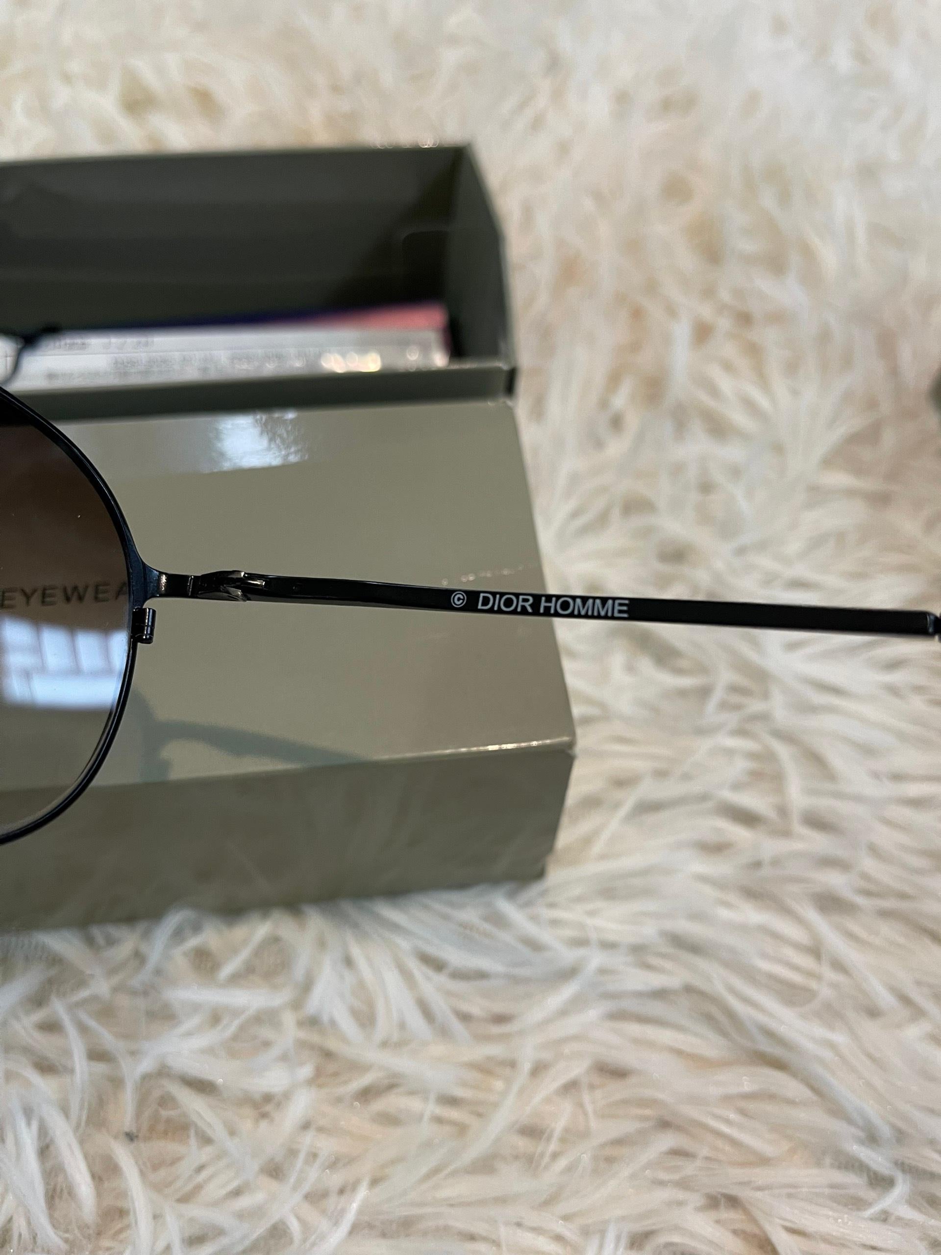Dior HOMME Unisex Aviator Sunglasses in Brown 2