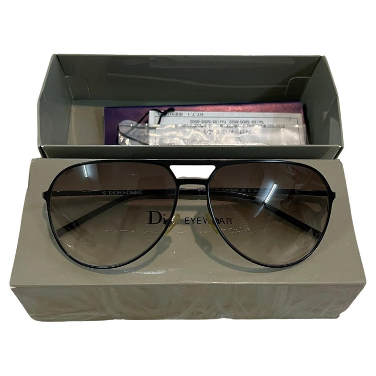 Dior HOMME Unisex Aviator Sunglasses in Brown For Sale at 1stDibs | rei  kawakubo sunglasses