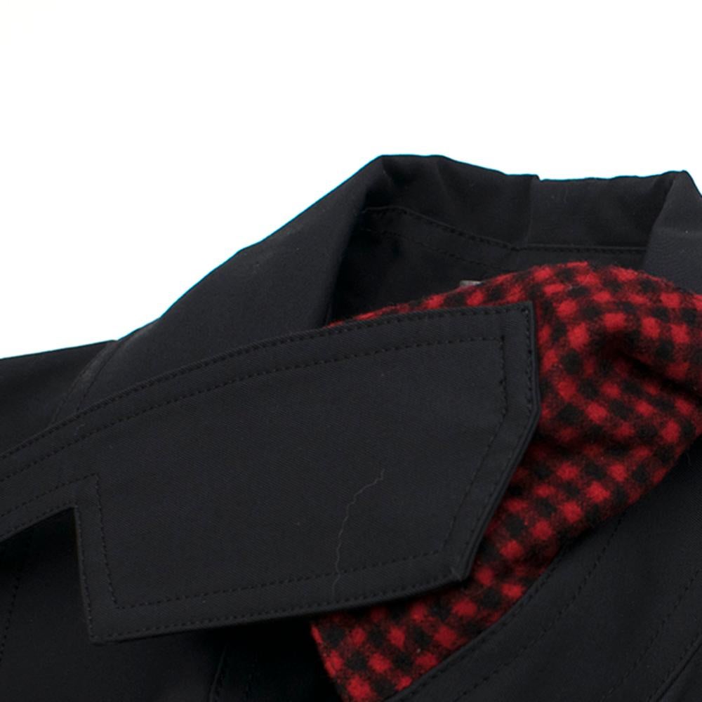 Men's Dior Homme Virgin Wool Black Trench Coat UK 40 For Sale