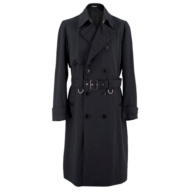 Dior Homme Virgin Wool Black Trench Coat UK 40 For Sale at 1stDibs ...