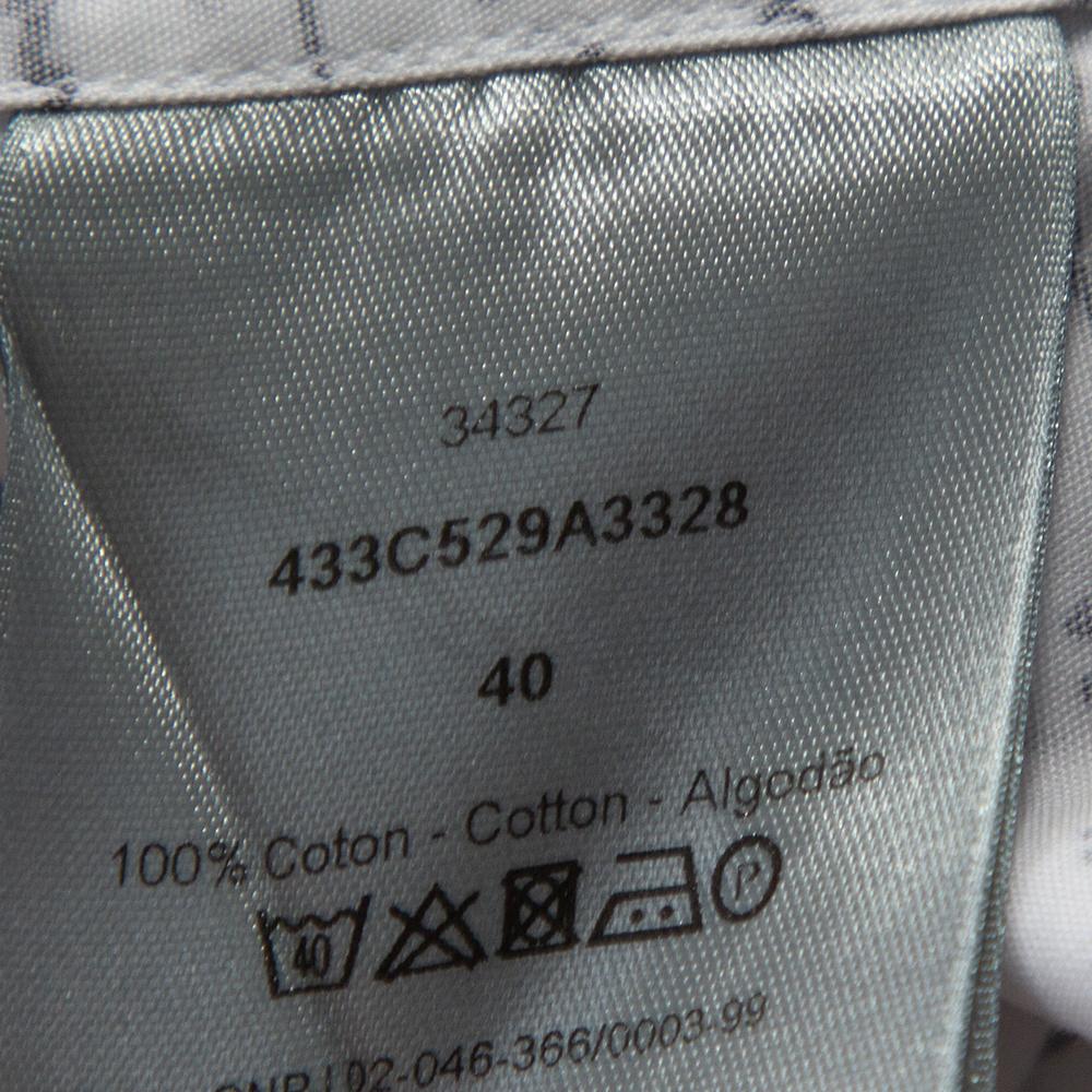 Dior Homme Weiß Handschrift Druck Baumwolle Langarm-Shirt M 1