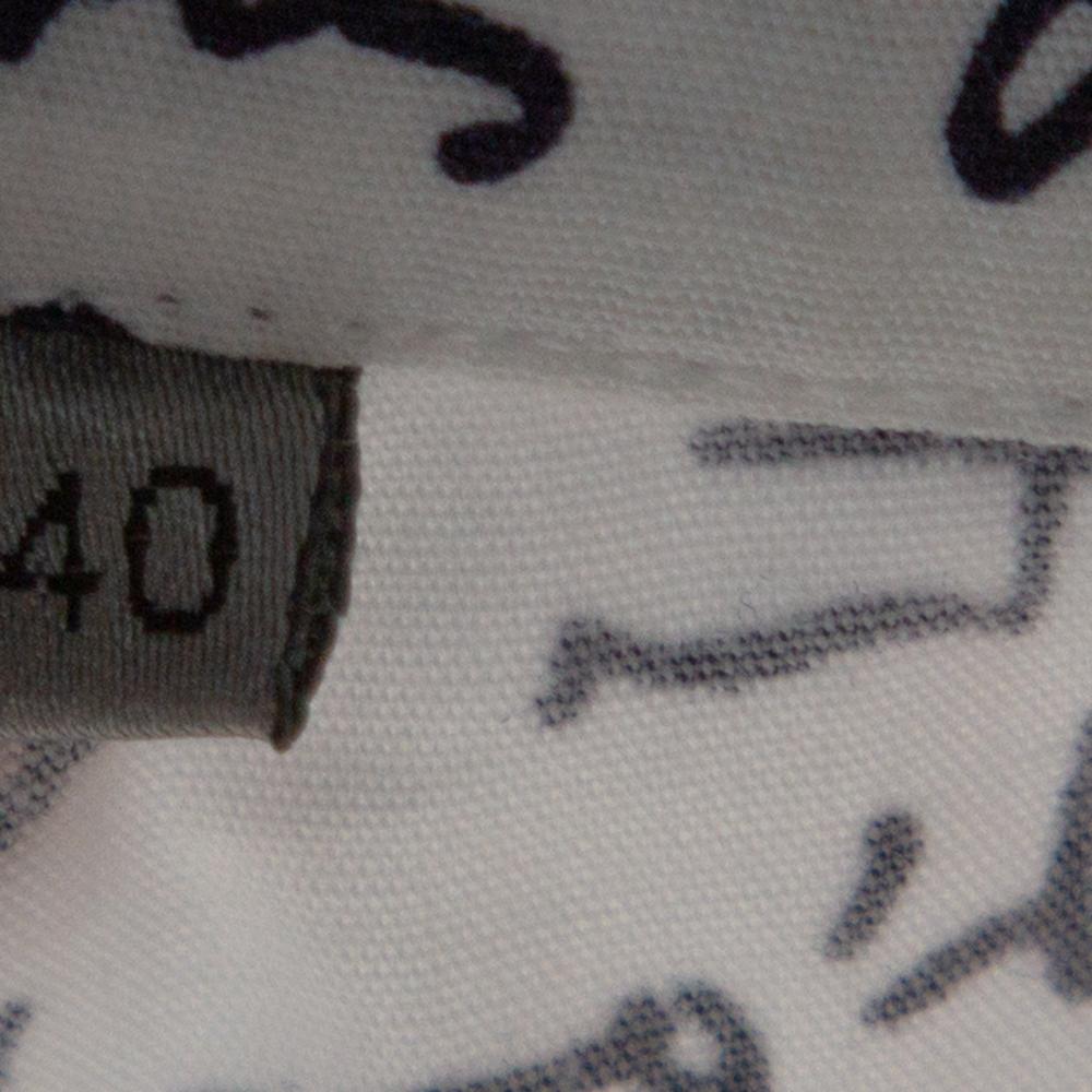 Dior Homme Weiß Handschrift Druck Baumwolle Langarm-Shirt M 2