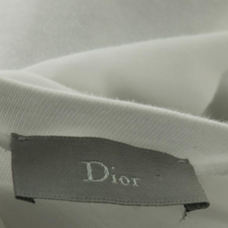 Gris Dior Homme T-shirt à manches courtes et col rond imprimé blanc XS en vente