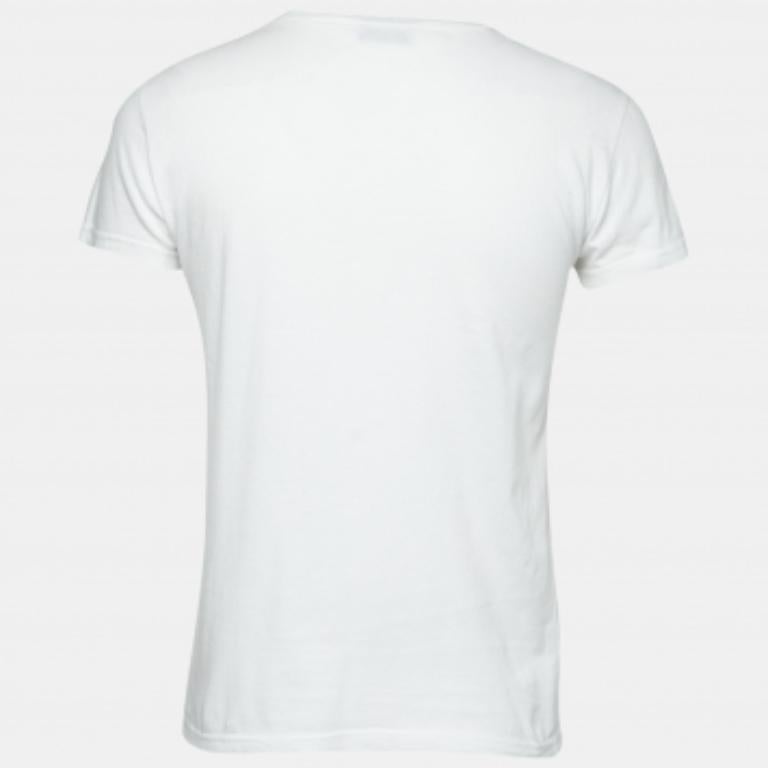 Dior Homme T-shirt à manches courtes et col rond imprimé blanc XS Pour hommes en vente