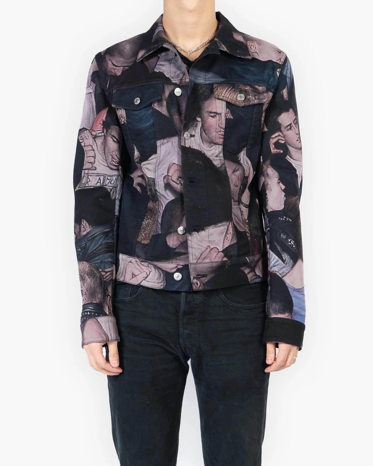 da uomo o donna Dior Homme X Dan Wiz FW17 - Giacca di jeans a zampa d'asino in vendita
