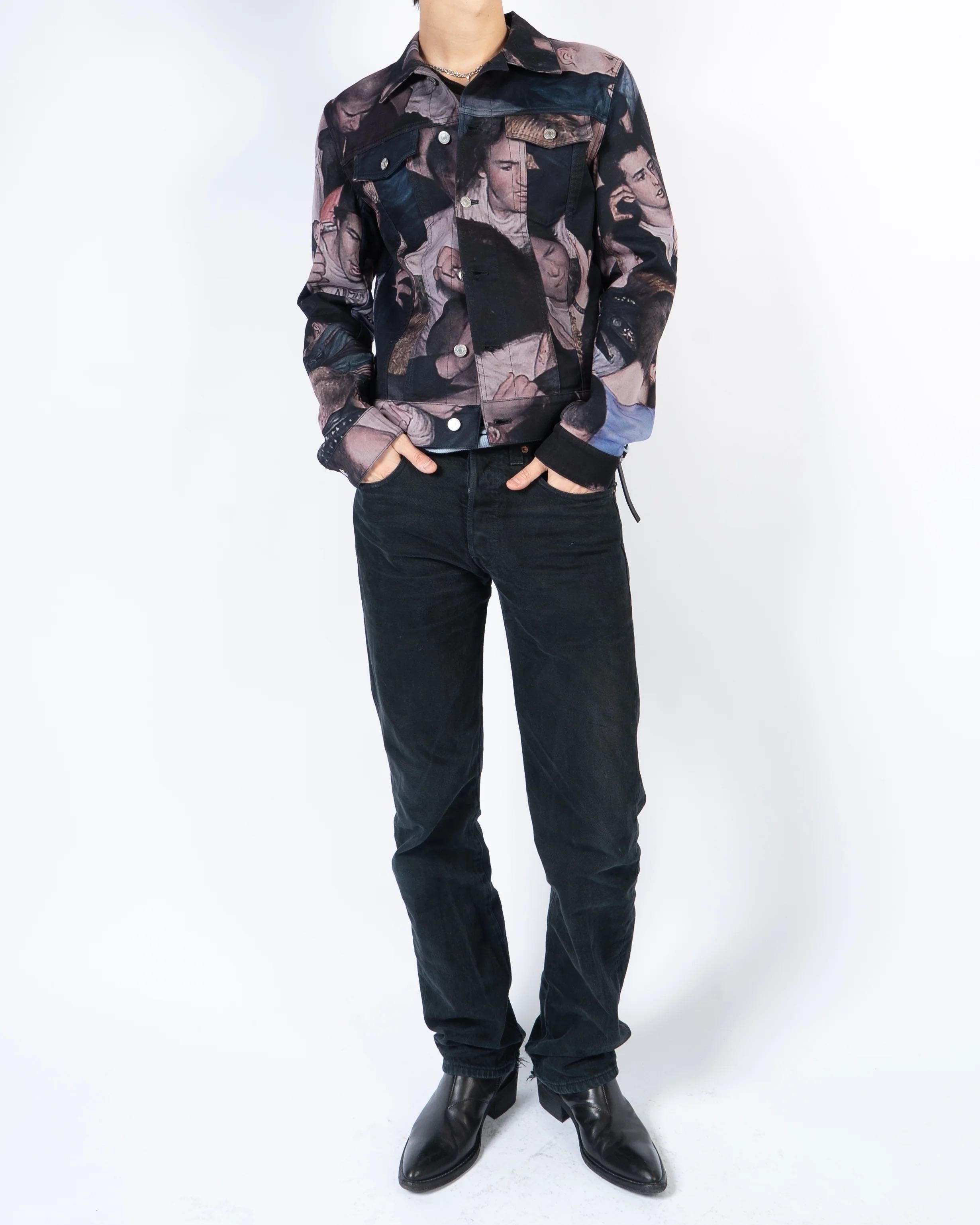 Dior Homme X Dan Wiz FW17 - Giacca di jeans a zampa d'asino in vendita 1