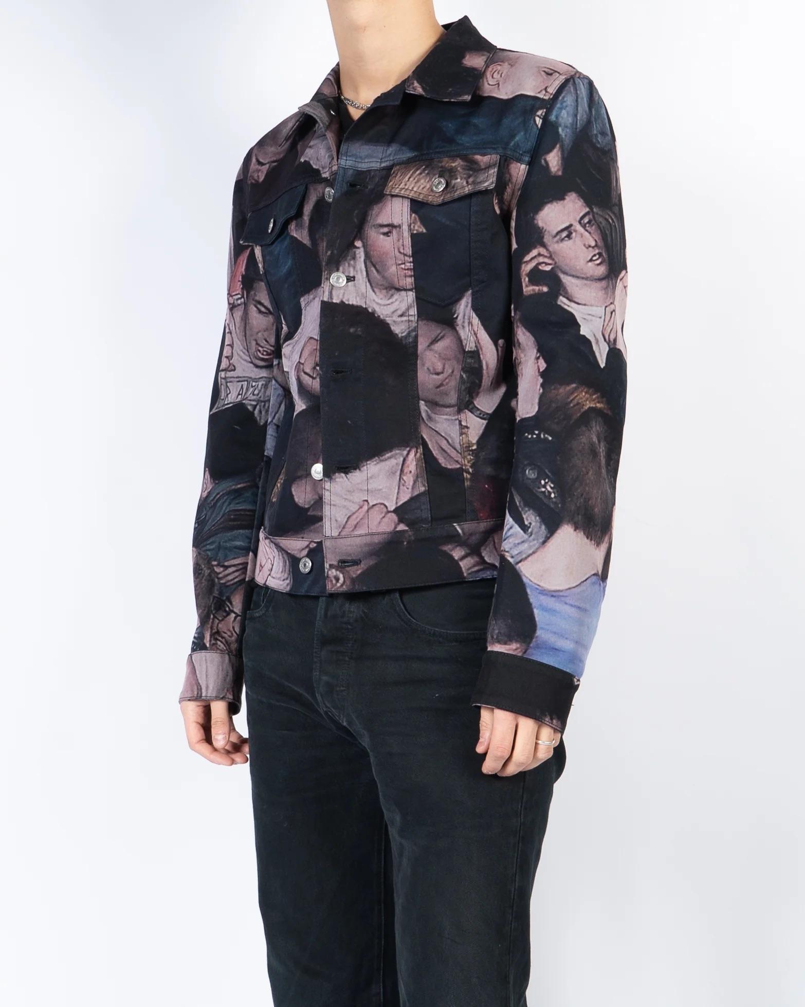 Dior Homme X Dan Wiz FW17 - Giacca di jeans a zampa d'asino in vendita 2