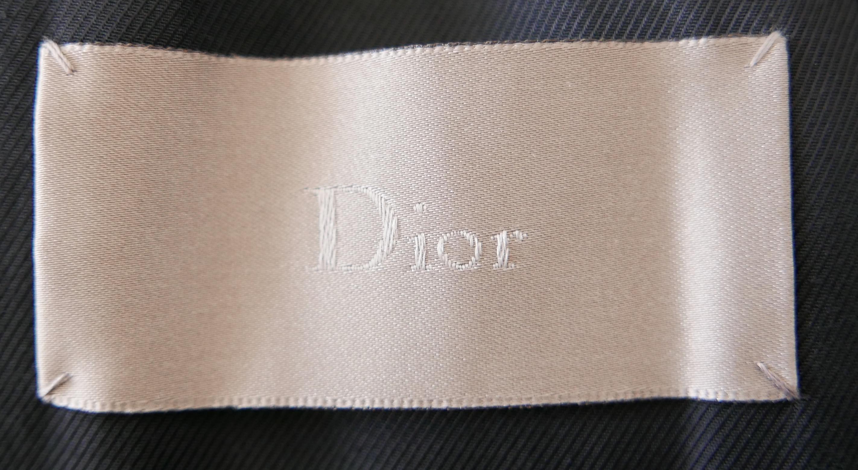 Dior Homme x Hedi Slimane Herbst 2006 Schwarzer Trenchcoat aus Wolle im Angebot 3