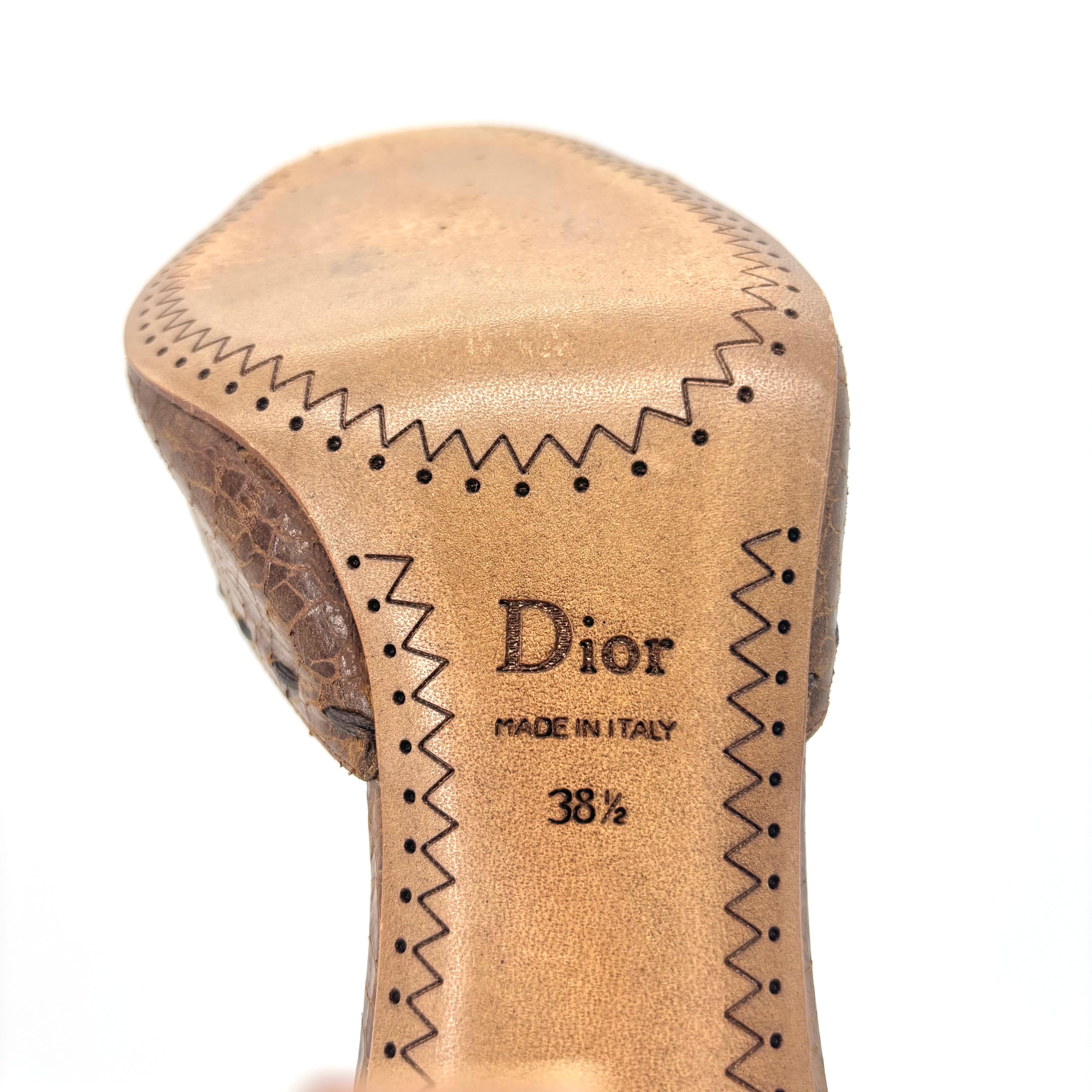 Dior Horn Toggle Y2k Vintage Galliano Era Slip On Mules Sandals