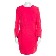 Dior Hot Pink Cotton Long Flared Sleeve Dress M