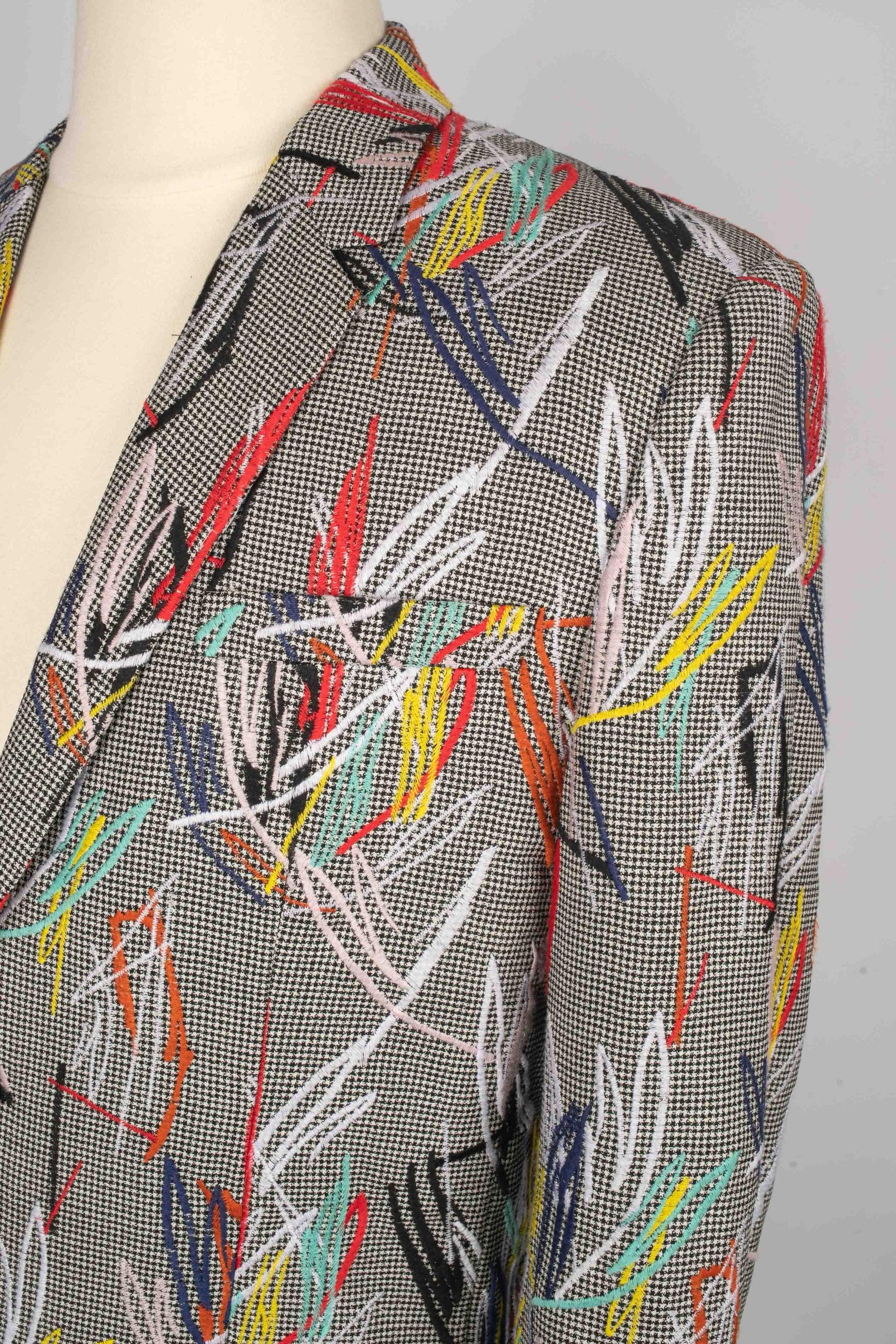 Dior Herrenjacke mit Hahnentritt-Muster im Angebot 1