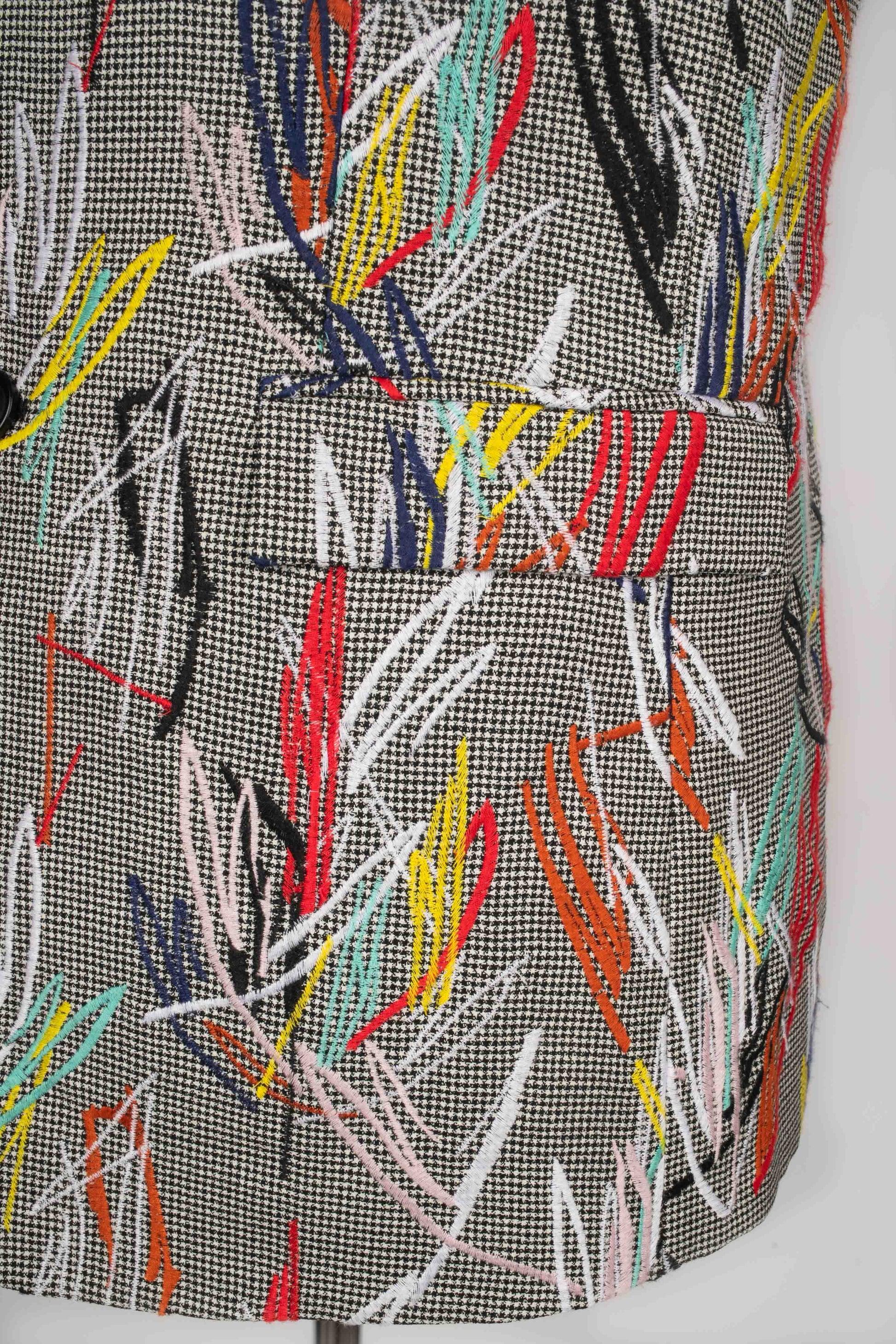 Dior Herrenjacke mit Hahnentritt-Muster im Angebot 3