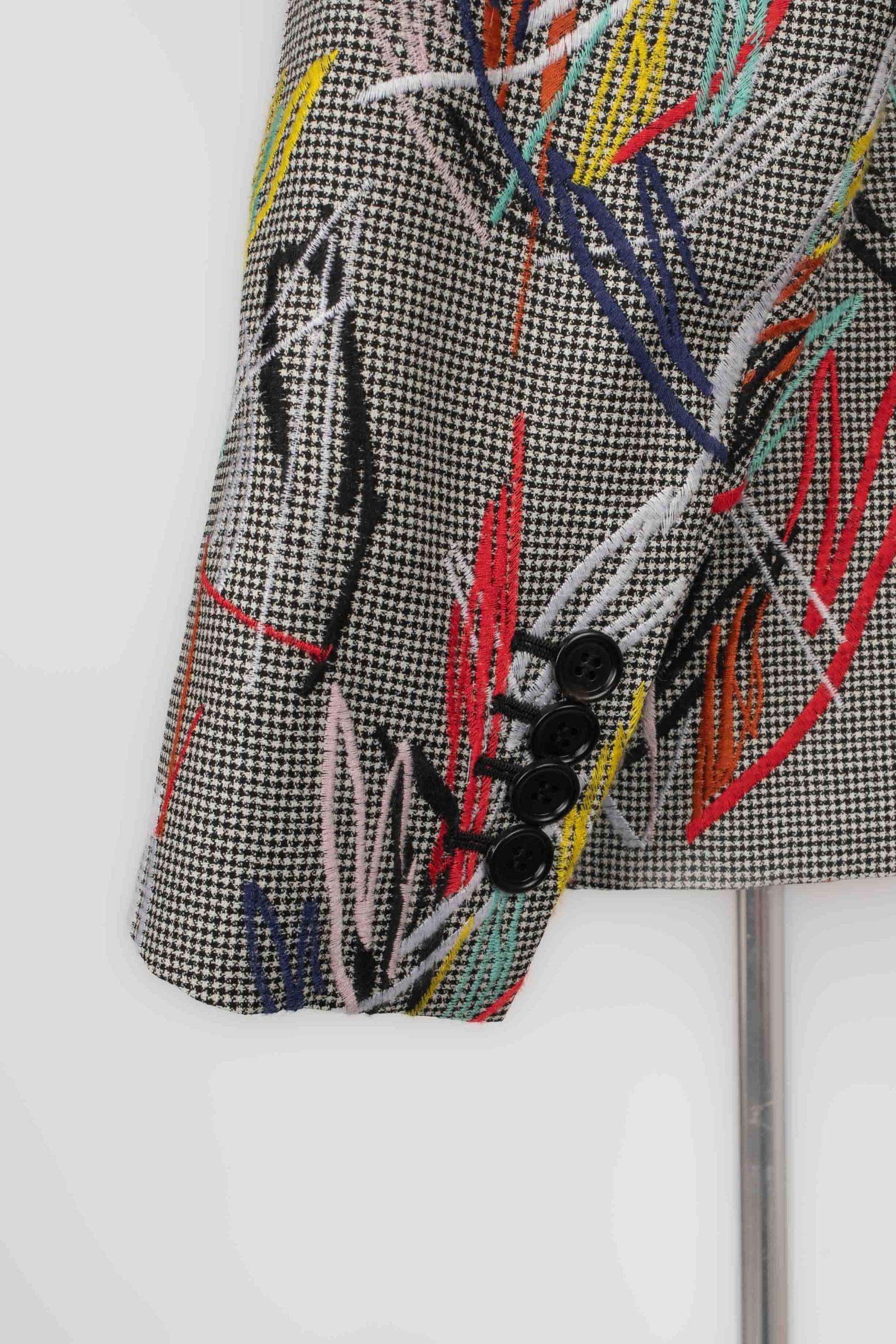 Dior Herrenjacke mit Hahnentritt-Muster im Angebot 5